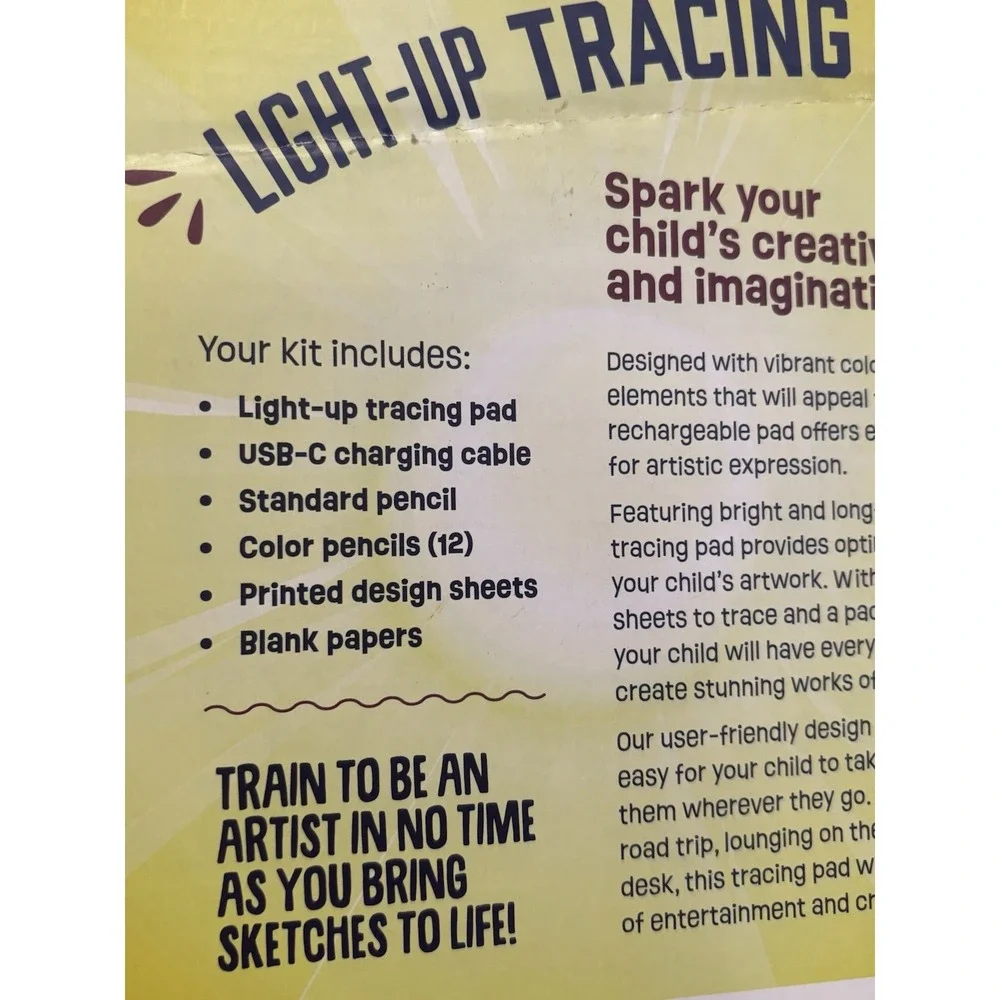 Light Up Tracing Pad for Kids - Arts & Crafts Writing Drawing kit for Girls, Boy